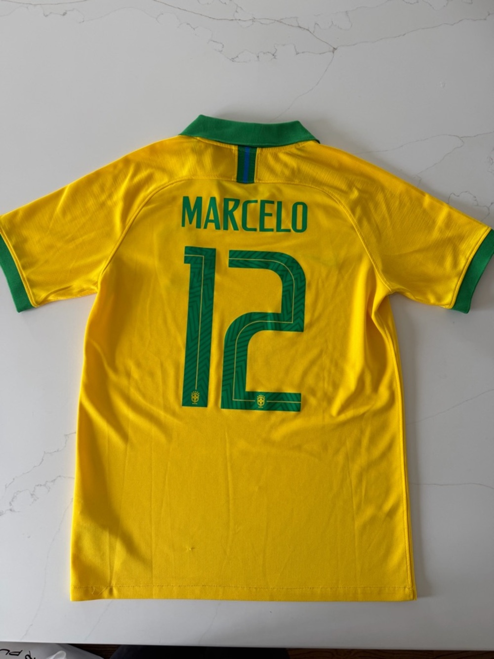 Nike Marcelo Brazil Soccer Jersey with Number 12 - Picture 2 of 8